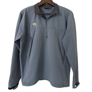 Mountain‎ Hardwear Men XL Blue Quarter Zip Pullover Long Sleeve Outdoor Jacket